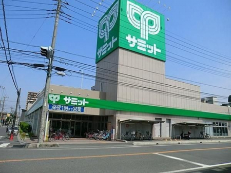 周辺環境　サミット株式会社/川口青木店 徒歩10分。 770m